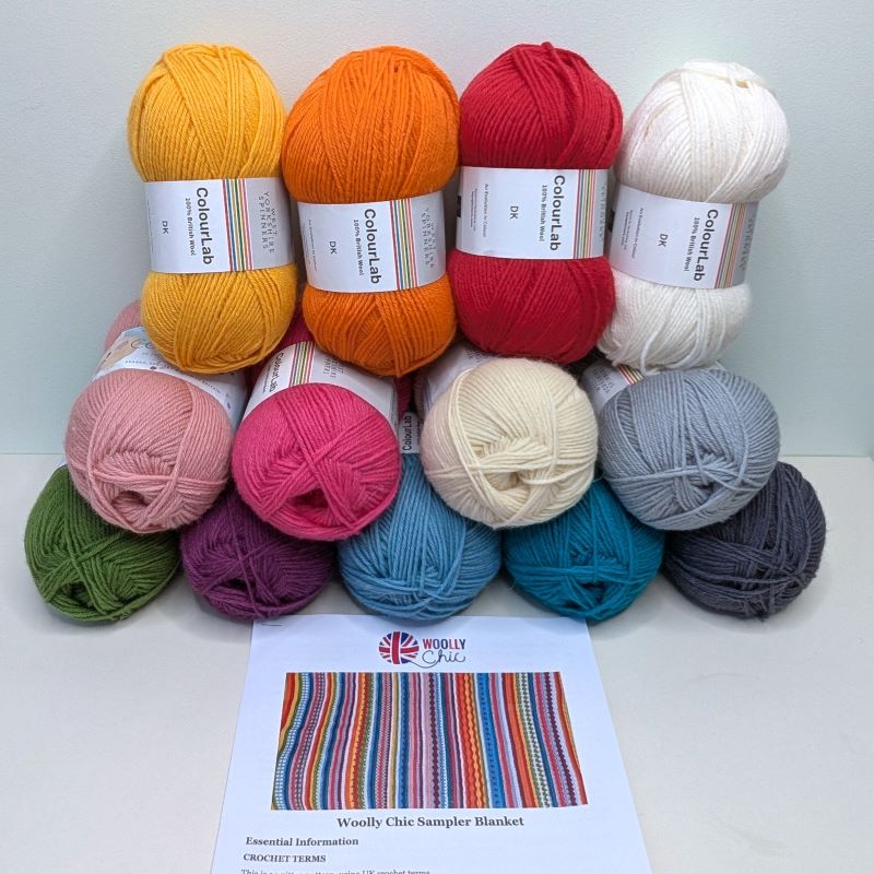Woolly Chic Sampler Blanket Crochet Pattern or Kit - Image 3