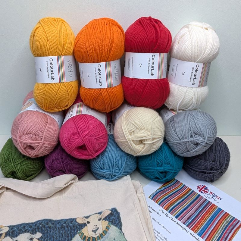 Woolly Chic Sampler Blanket Crochet Pattern or Kit - Image 4