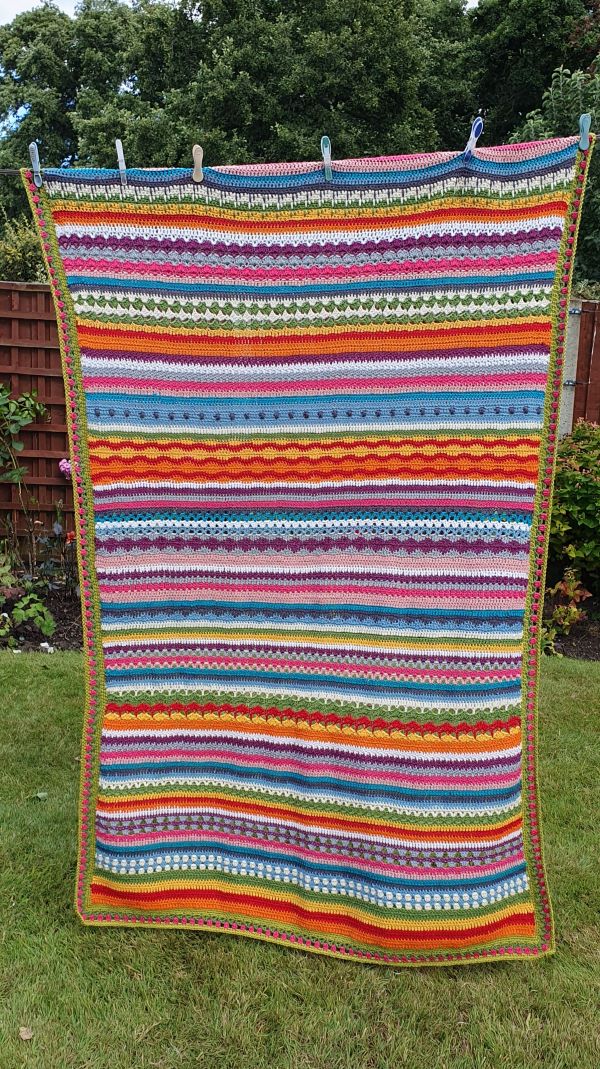 Woolly Chic Sampler Blanket Crochet Pattern or Kit