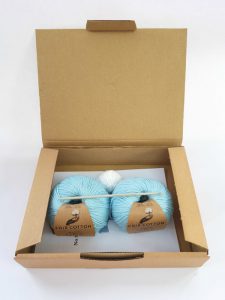 Organic cotton baby crochet kit